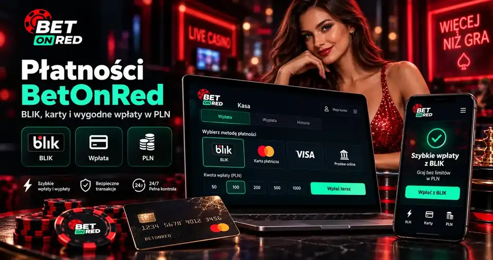 BetOnRed płatności – BLIK, wpłaty i metody depozytu