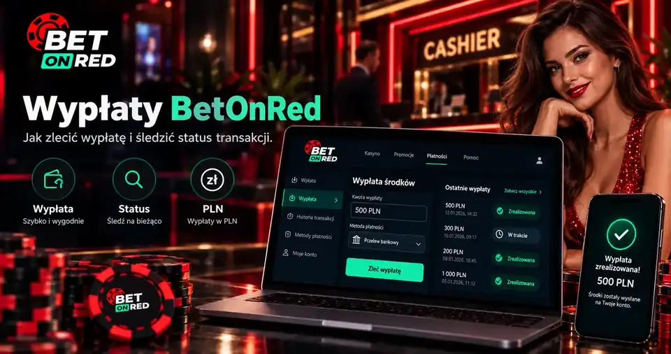 BetOnRed wypłata – czas realizacji, limity i metody